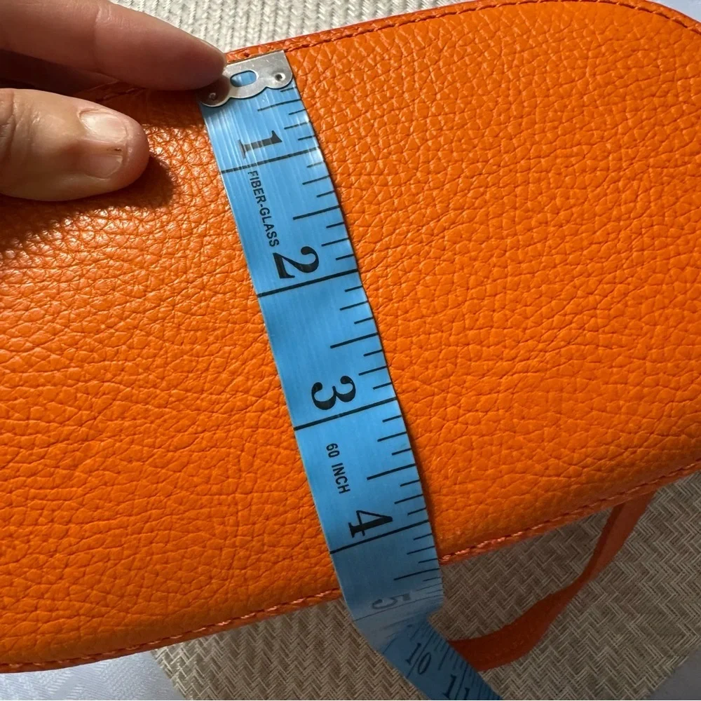 TANO Orange Italian Leather Crossbody Bag - Picture 13 of 15